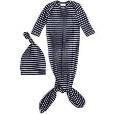 Garçon Combi-pantalons Aden + Anais Boy's Striped Snuggle Knit Gown Hat Set