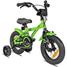 Pedal Bicicletas infantiles Prometheus Bicycles Bicicleta Para Niños 12'' Verde Negro Green Hawk Con Ruedines