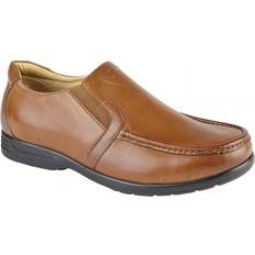 Roamers Leather XXX Extra Wide Twin Gusset Casual Shoe Tan