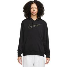 One Size Pullover Nike Damen Kapuzensweat W NSW PE CLB FLC SHINE PO Schwarz