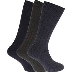 Universal Textiles Mens Wool Blend Long Length Socks With Padded Sole Pack Of 3