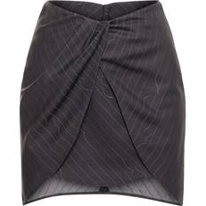 Skirts Off-White Twist Pinstriped Mini Skirt - Layered