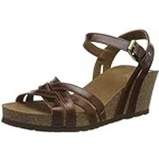 Panama Jack Damen Pumps Panama Jack Damen Vera Clay Riemchensandalen, Braun Cuero B1