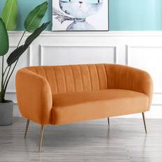 Orange - Sofa Beds Sofas Artemis Home Matilda 137Cm Velvet Sofa