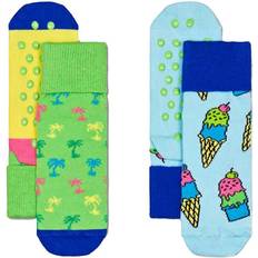 Gröna Strumpor Happy Socks 2-Pack Kids Palmtree Crew