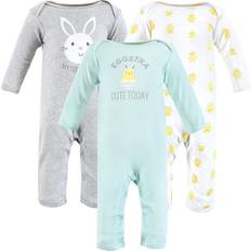 Multicoloured Jumpsuits Hudson Baby Unisex Baby Cotton Coveralls, Eggstra Cute, 9-12 Months