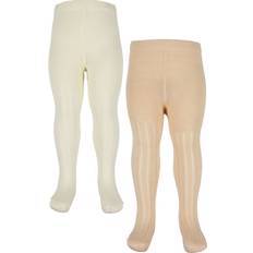 Strumpbyxor på rea Minymo Strumpbyxor 2-Pack Bambu Rib Off White 80/86 Strumpbyxor