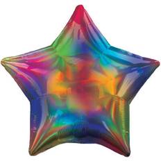 Mayflower 307174 19 in. Iridescent Rainbow Star Foil Balloon