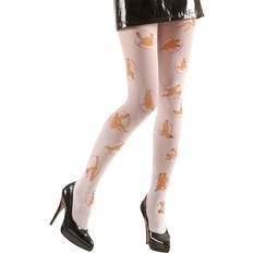 Kamasutra Strumpfhose weiß Sexy Kostümzubehör