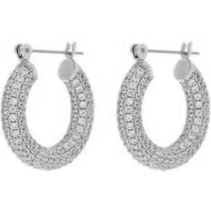 Luv AJ Smycken Luv AJ Pave Baby Amalfi Hoops Örhängen Dam Silver