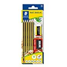 Schwarz Buntstifte Staedtler Bleistift-Set Noris Radierer GRATIS Spitzer