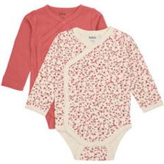 Bekids Bodyer Børnetøj Bekids Wrap body langærmet 2-pak Mineral Red