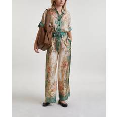 Zimmermann Byxor & Shorts Zimmermann August printed silk wide-leg pants multicoloured