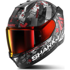 SHARK Helmets Integralhjelm Skwal i3 Hellcat Mat, Sort/Krom/Rød