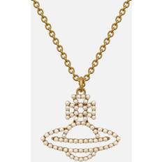 Vivienne Westwood Gold Plated Necklaces Vivienne Westwood Isla Gold-Tone Faux-Pearl Necklace Multi