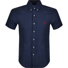 Lin Polos Polo Ralph Lauren Classic Fit Linen Camp Shirt Newport Navy Male