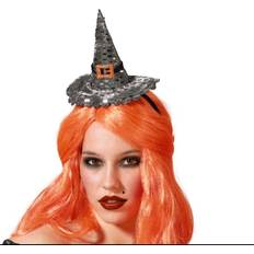 Maskerad Kronor & Tiaras på rea BigBuy Carnival Headband Hat Witch Halloween Silver