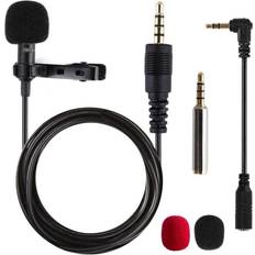 Microphones Lavalier Microphone, Professional Grade Omnidirectional Lapel Mic with Easy Clip on System, Perfect for Recording Interview Video Conference