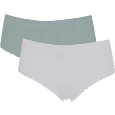 Trosa Seamless Ribbad Grön/Vit 2-Pack