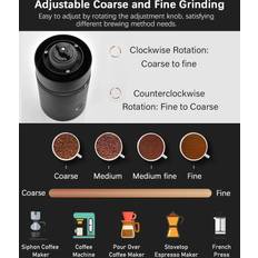 Tomtop Jms Portable Mini Electric Burr Coffee Grinder