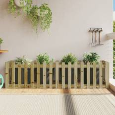 Pots & Planters vidaXL Garden Raised Bed with Fence Design 200x50x50 cm
