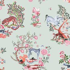Muriva Painted Wallpaper Duck Egg 182541