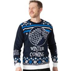 Maglione natalizio Maglioni Game of Thrones Maglione Natalizio Lavorato Stark Unisex - Blu/Bianco/Multicolore