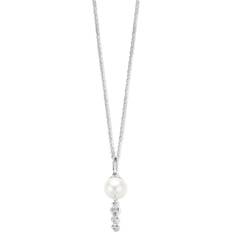 Spirit Icons Swan Pendant Sterling Silver Halsband Med Pärla Och S11061-45