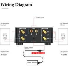 Tomtop Jms HIFI BT5.0 Digital Amplifier Mini Stereo Audio Amp 100W Dual Channel Sound Power Audio Receiver Black