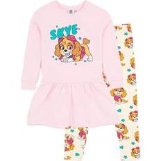 Kid's Skye Sweater Dress & Leggings Set - Pink