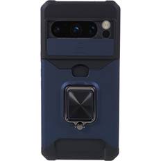 Google Pixel 8 Pro Tåligt Skal med Magnetisk Stativfunktion, Korthållare och Cam Slider Blå