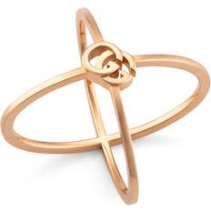 Gucci Pink Rings Gucci Women's GG Running 18ct Rose Gold Cross Ring