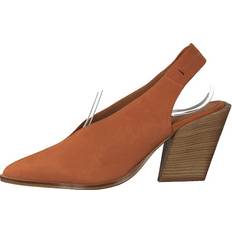 Damen - Nubukleder Pumps Rodebjer Molly Light Nougat Schuhe - Orange