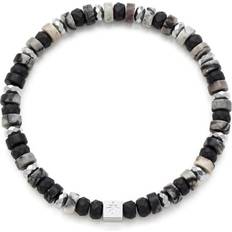 Svart Armband Samie Matheo Bracelet Black And Gray Elastisk snöre 190