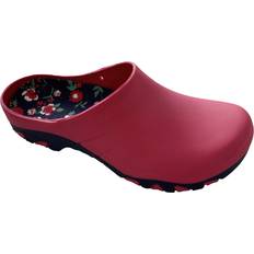 Rot Holzschuhe Damen Clogs rot