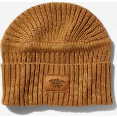 Acryl Caps Timberland men's ribbed beanie with logo patch Biscuit One