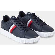 Sko Tommy Hilfiger Læder Sneakers Med Kontrast - Blå