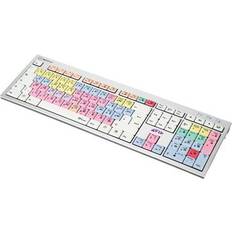 Tastiere LogicKeyboard Avid Pro Tools USB QWERTZ Tedesco Nero Argento PC Server Standard