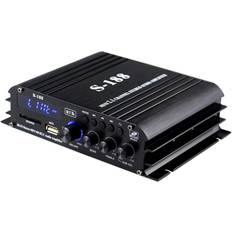 Tomtop Jms S-188 Mini Audio Power Amplifier 2.1 Channel Digital BT Amplifier 40W*2 68W USB Memory Card Slot Black