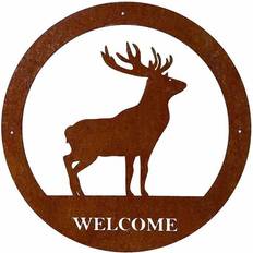 Steel Wall Decor Poppyforge LTD Stag Welcome Art Wall Decor
