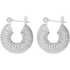 Smycken Luv AJ The Pave Mini Donut Hoops Silver one
