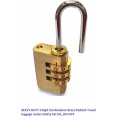 Brass Padlocks AMC COMBINATION PADLOCK 3 Digit Lock Holiday Security