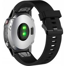Garmin rem 20mm FIXED Silikonerem Til Garmin Smartwatch Sort