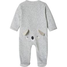 Long Sleeves Jumpsuits Vertbaudet Baby Samt-Strampler grau meliert