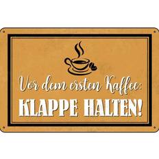 Blechschild 30x20 cm Kaffee Klappe Halten