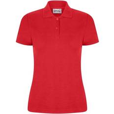 Red - Women Polo Shirts Universal Textiles Casual Classic Polo Red