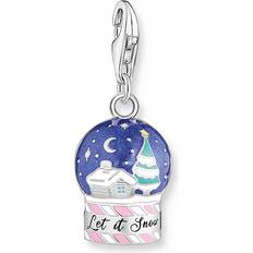 Corundum Charms & Pendants Thomas Sabo Silver Snow Globe Charm