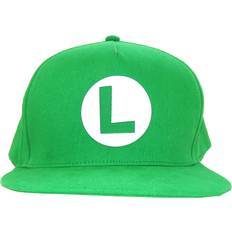 Super Mario Badge Luigi Snapback Cap Green One