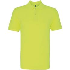 Men - Viscose Polo Shirts ASQUITH & FOX Plain Short Sleeve Polo Shirt Bright Yellow