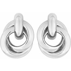 Rhodium Earrings Jon Richard Rhodium Plated Knot Stud Earrings